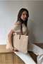 Women's Straw Hand and Shoulder Bag Beige Straw - 2