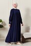 Shirred Robadan Buttoned Front Viscose Fabric Tesseture Clothing Mother Dress Prayer Dress