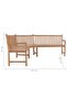 Garden Corner Bench 185x185x90 cm Solid Teak Wood - 3