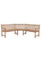 Garden Corner Bench 185x185x90 cm Solid Teak Wood