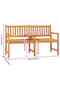 3-Seater Garden Bench with Table 150 cm Solid Teak Wood - 3