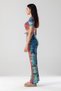 Lycra Body Hugging Crop Tie Detail Top - Palazzo Leg High Waist Bottom 2-Piece Knitted Set - 7