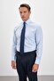 Iron-Free 100% Cotton Non Iron Classic Collar Oxford Blue Men's Shirt - 2