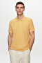 Ds Damat Regular Fit Turquoise/Light Yellow/White Pique Textured 100% Cotton Polo Neck T-Shirt - 3