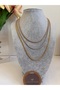Steel Three Color Thin Twist Chain Necklace - 4