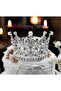 Silver Pearl Cake Crown Set (Cake Crown, Birthdayqueen Pastaplexis, Silver Cake Simi) - 2