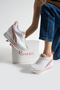 New Season White Powder Hidden Wedge Heeled Sports Shoes Total Height 10 cm - 4
