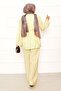 Brit Buttoned Belted Double Suit Yellow - 4