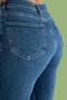 Dominique Women's High Waist Medium Blue Flare Jeans - 3
