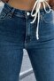 Stevi Medium Blue Spanish Leg High Waist Lycra Women's Jeans - 3