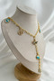 Sea Themed Fish Butterfly D.Star Gold Color Y Necklace - 4