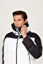 Men's Black Standard Fit Warm Windproof Padded Hood Stand Collar Coat - 6