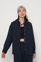 Women's Lacquered Color Single Pocket 100% Linen Shirt - 2