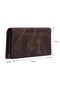 Aura Genuine Leather, Handmade, Phone Compartment, Women's Wallet, Dark Brown - 2