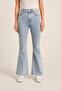 Adriana Light Blue High Waist Lycra Comfortable Spanish Leg Jeans Flare -
