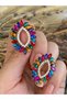 Evening Dress Oval Nail Earring