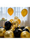 Metallic Gold Black Transparent Sequin Balloon Set of 30