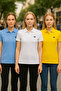 Women's Summer 3 Pack Short Sleeve Tight Polo Neck T-Shirt