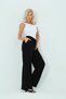 Women's Clothing High Waist Palazzo Wide Leg Trousers Black - 4
