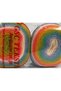 2X150Gr. Cakes Mohair Tiffiny, Wool, Premium Acrylic Green, Lilac, Cream, Turquoise, Gold, Salmon Winter - 4