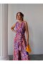 Women's Perry Patterned Belted Pocket Wide Leg Tulle Summer Jumpsuit - 4
