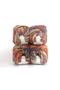 Lot of 4 X 100Gr Skeins Ice Yarns Wool Varicolor Worsted (25% Wool) Yarn Grey Orange Fuchsia Cream - 4