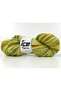 3X100Gr. Organic Wool Bulky Hand Paint Gold, Green Shades Luxury, Winter, Wool, 100% Wool, Thick, Hand