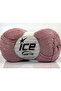 8X50Gr. Elegant Metallic Cotton Metallic Glitter, Cotton Dusty Rose Metallic Glitter, Summer Yarns, Cotton