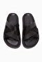 Rumi Black Cross Strap Women's Slippers - 4