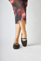 Remza Black Knitted Textured Women's Ballerina Buckle Comfortable Daily Shoes - 4