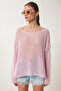 Openwork Seasonal Knitwear Blouse Lyy0092 Pink - 4