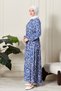 Skirt Layered Flower Patterned Gypsy Viscose Dress Hijab Dress Mother's Dress Prayer Dress - 3