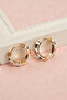 Mineli Flowered Colorful Earrings Steel Color Does Not Fade - 4