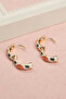 Mineli Flowered Colorful Earrings Steel Color Does Not Fade - 3