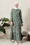 Skirt Layered Flower Patterned Gypsy Viscose Dress Hijab Dress Mother's Dress Prayer Dress - 3