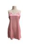 Satin Short Nightgown with Slit and Cross Straps on the Back Low-Cut Satin - 3