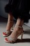 Aqua Women's Pointed-Toe Strap Detail Heeled Slipper Sandals Shoes