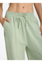 Green Muslin Palazzo Pants 100% Organic Cotton - 4