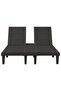 Double Sun Lounger Black 155x138x83 cm Polypropylene - 2