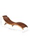 Sunlounger with Table Solid Acacia Wood Brown - 3