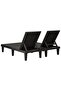 Double Sun Lounger Black 155x138x83 cm Polypropylene - 5