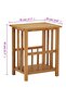 Magazine Table 45x35x55 cm Solid Oak Wood - 3