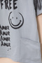 Smoked Pocket Detailed Text Printed Boys Crew Neck T-Shirt 20906 - 2