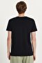 Men's Slim Fit Slim Fit 100% Cotton Soft Texture Printed Black Crew Neck T-Shirt - 5