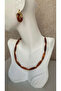 Necklace Bead Tan Color Can Be Combined with Ki Earrings in Photo - 4