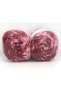 Lot of 2 X 150Gr Skeins Ice Yarns Cakes Wool Design (20% Wool) Yarn Burgundy Light Pink - 4