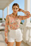Women's Patterned Slim Fit Trend Shirt - Desing Shirt with Hidden Button Detail - 6