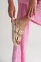 Beige Women's Rope Leather Powder Slippers - 3