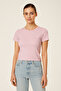 Women's Casual Basic Short Sleeve Crew Neck Cotton Pink T-Shirt