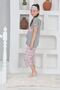 My Little's Ciciles (6-11 Years) Teddy Bear Patterned Girl's Capri Set - Gray - 8